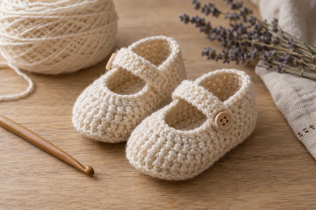4 Free Crochet Baby Booties Patterns, Sizes & Hook Notes